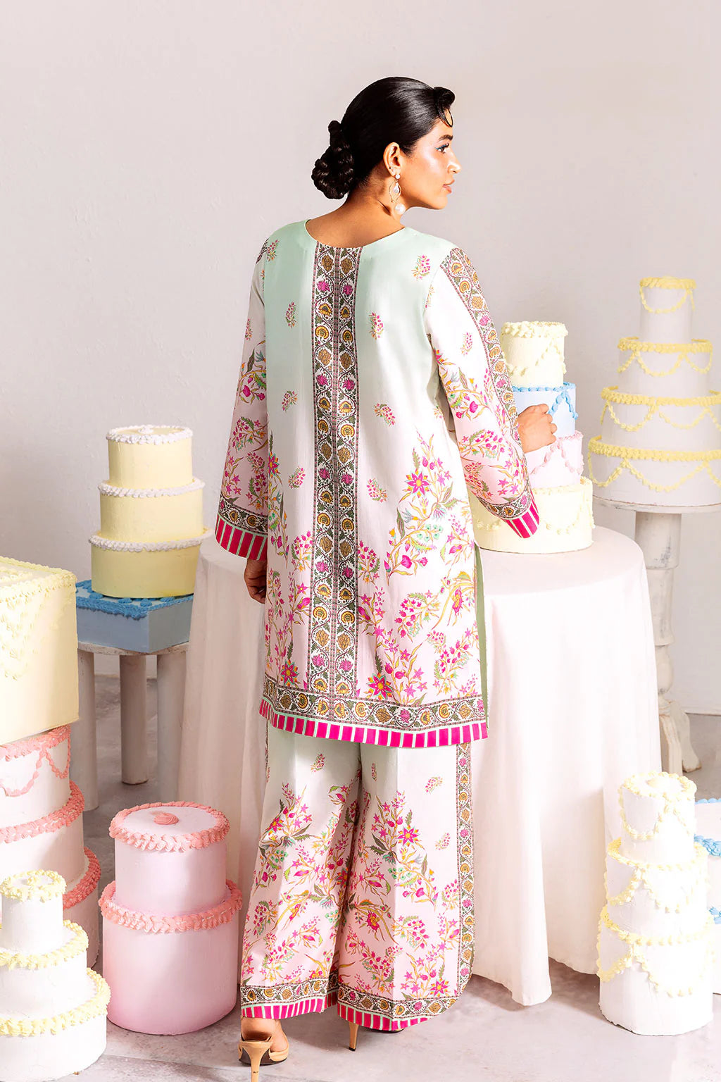 Pastel-hued printed co-ord